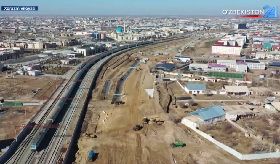 Urganch—Xiva yo‘nalishida ilk pulli avtomobil yo‘li qurilishi boshlandi